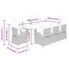 VidaXL Ensemble à Manger de Jardin avec Coussins 9 pcs, Table et Chaises avec Dossier Réglable, Meubles d'Extérieur, 3213419