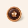 Quaint Star Hole, Vintage Wood Button Shirt Jacket Button High-End Sweater Button Knitted Decorative Button