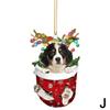 Creative Christmas Tree Pendants Car Interior Decorations Dog Cute Christmas Pendants A Bag New Car Decorations Year In Han H9E6