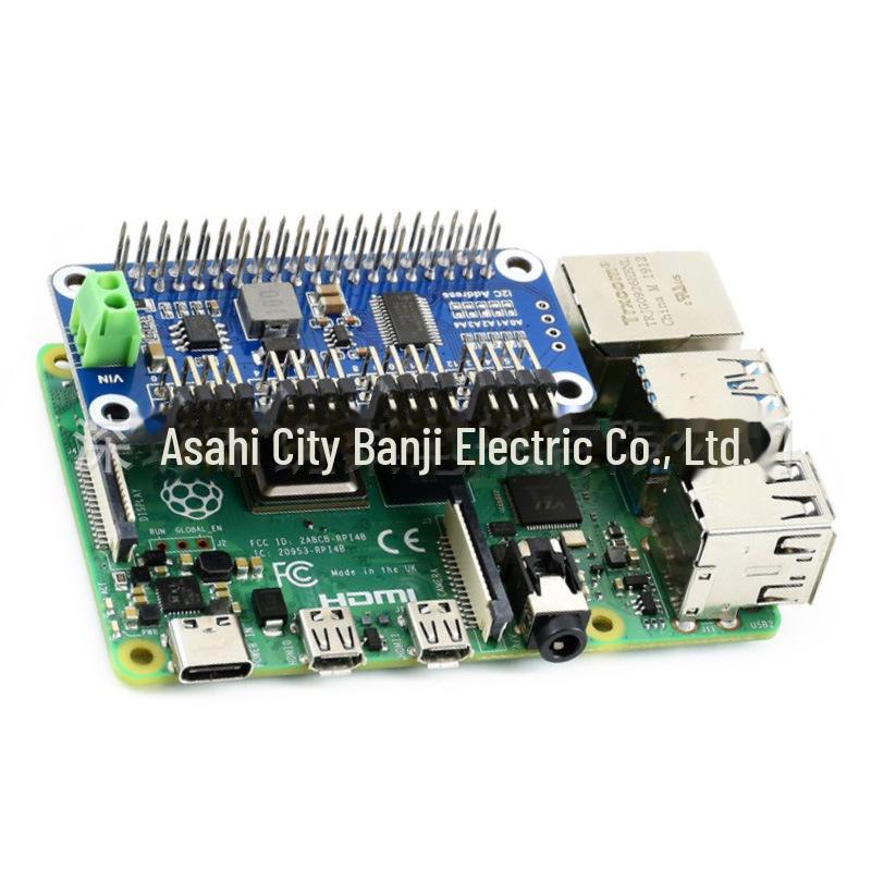 HAT-драйвер сервоприводов на 16 каналов для Raspberry Pi (В) с изогнутым штыревым разъемом, 12-битное разрешение
