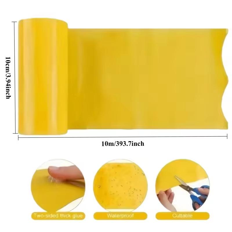 Yellow Double-sided Insect Proof Tape Easy to Install Adhesive Pest Catcher for Home Garden Orchard Vegetable Field Protection