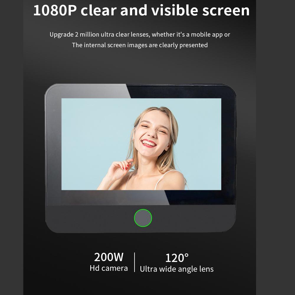 Умная дверная камера Tuya WiFi S50, камера с автоматическим обнаружением дверного глаза, цифровой дверной просмотрщик, беспроводной дверной звонок, цифровой дверной глазок, дверной звонок