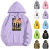 Women's Fashionable Casual Halloween Witch Print Hooded Sweatshirt With Pockets Long Sleeved Sweatshirt