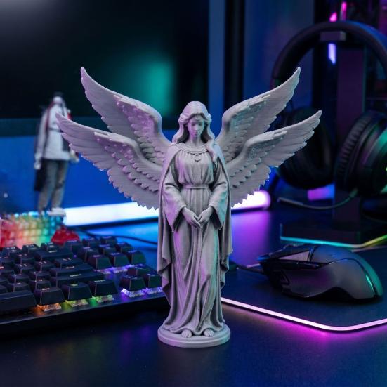 Фигурка Ангела-Хранителя 3D-печать Четырехкрылый Ангел Статуэтка для Дома Офиса Книжной Полки Настольное Украшение