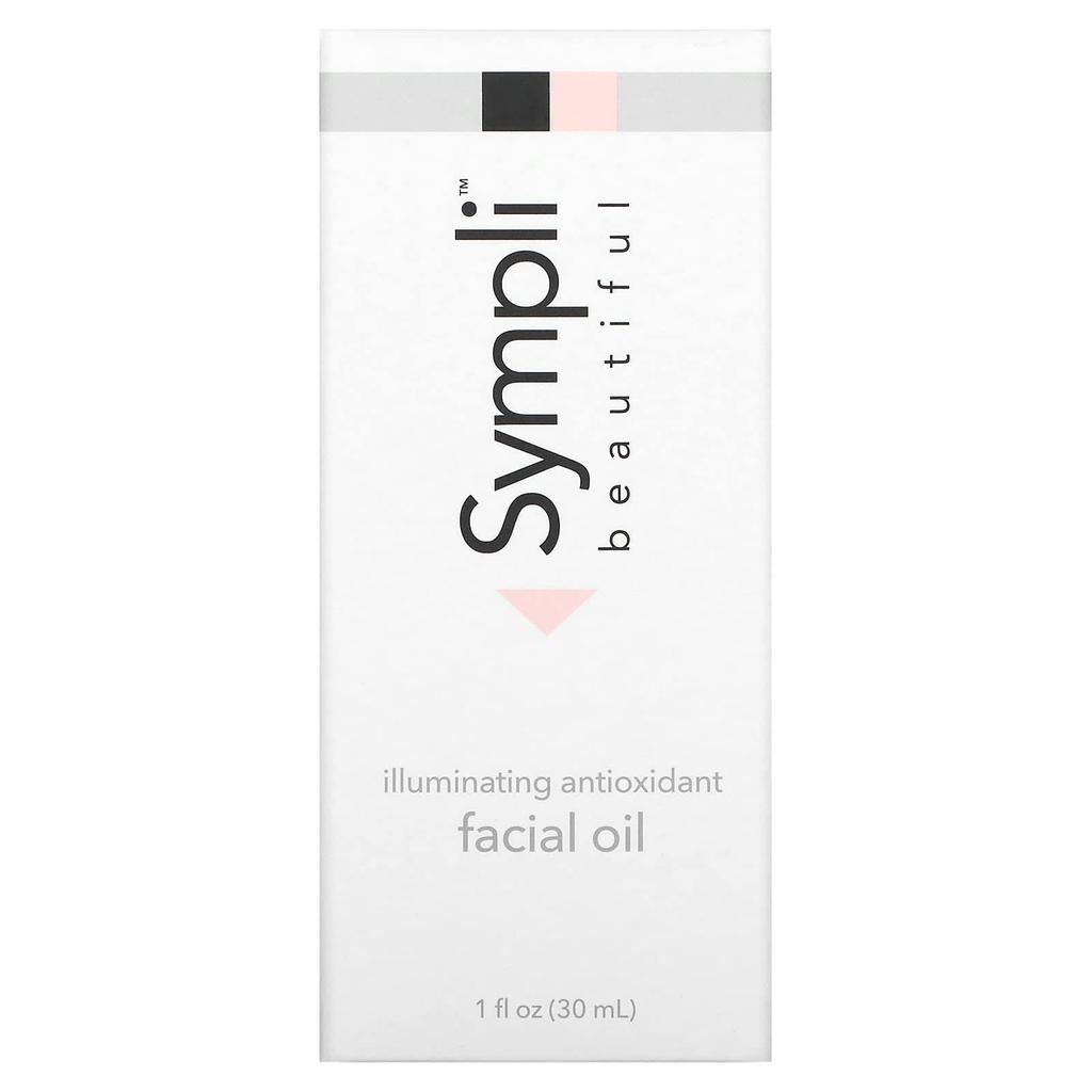 Sympli Beautiful Illuminating Antioxidant Facial Oil with Argan, Marula, Rosehip and Orange Oils, 1 Fl Oz (30 Ml)