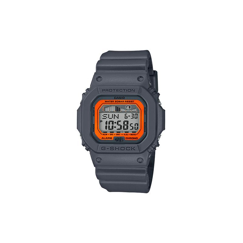Casio Серия G-LIDE G-SHOCKx серия безумие совместная модель приливы фазы луны 200 метров водонепроницаемость Кварц полимерный ремешок мужские часы серый di GLX-5600MAD19-1DR