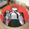 Chainsaw Man Round Area Rug Carpet Rug For Living Room Bedroom Sofa Playroom Decor Nonslip Floor Mat