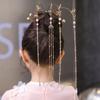 Tassel Pink Headwear Hair Crown Children's Hair Fork Ancient Hair Stick Chinese Style Headdress