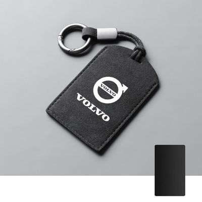 Замшевый кожаный чехол-держатель с NFC-ключом для автомобиля, полностью закрывающий корпус, защитный аксессуар-брелок для EM90 EX30 2024 Polestar