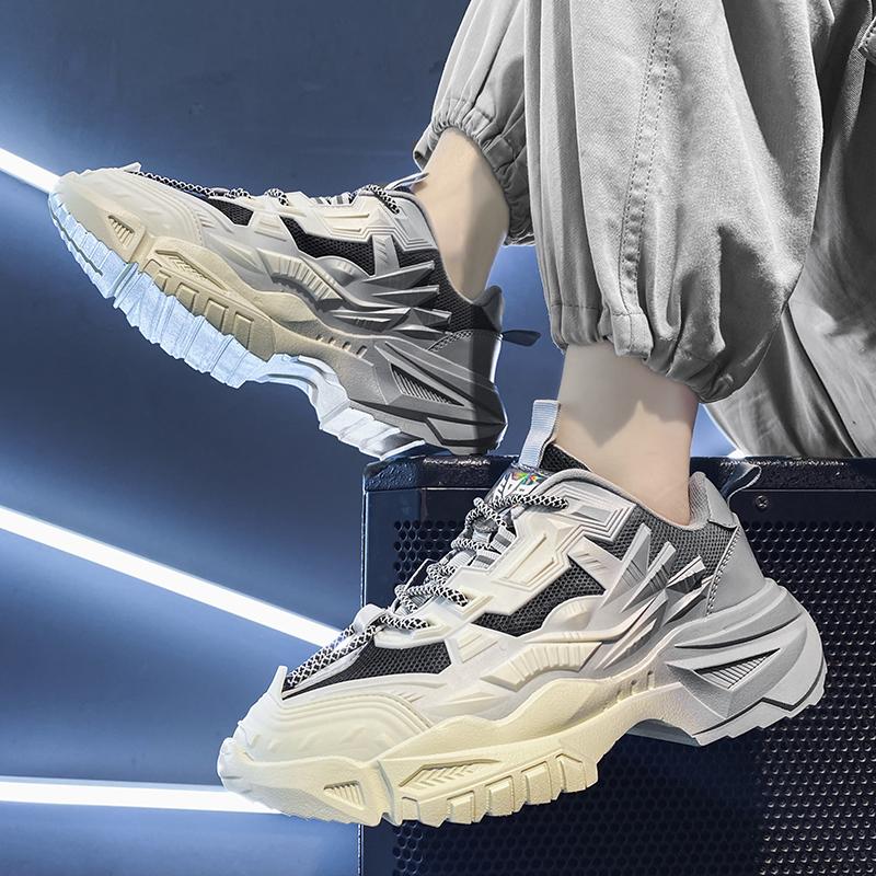Панк Мужская повседневная обувь Новые кроссовки Мужские 2024 Массивные кроссовки для ходьбы Трендовые кроссовки для бега Баскетбол Уличные удобные