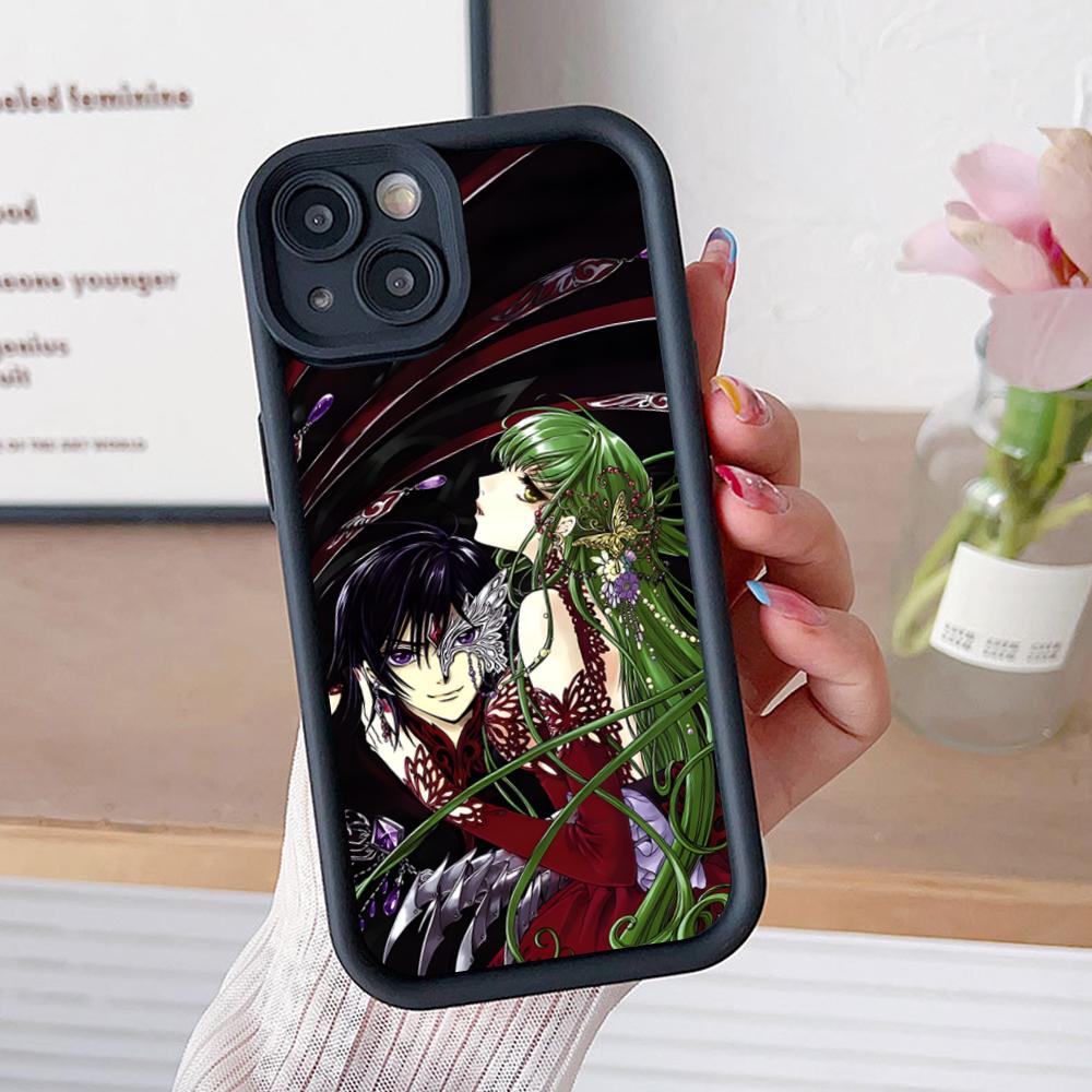 Чехол для телефона Аниме Лелуш для iPhone 17 16 15 14 13 12 11 Air Pro Max Plus Черный Мягкий ТПУ Ударопрочный Чехол