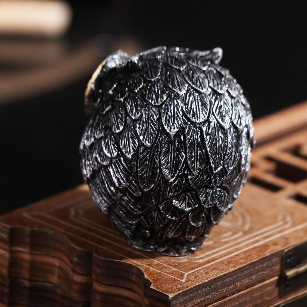 Lucky Owl Owl Mini Statue Realistic Owl Ornament Creative Owl Figurine Beads  Desktop Decoration