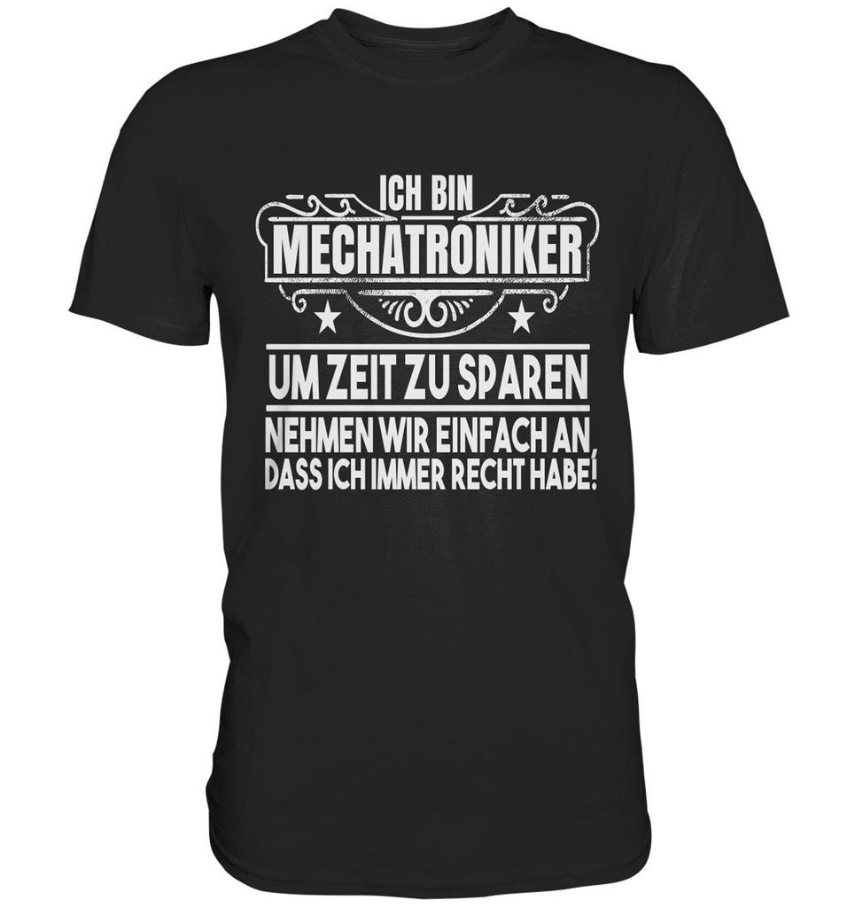 T Shirt Mechatronics Engineer Save Time Car Mechanic Screwing Gift Ideas - Premium T-Shirt