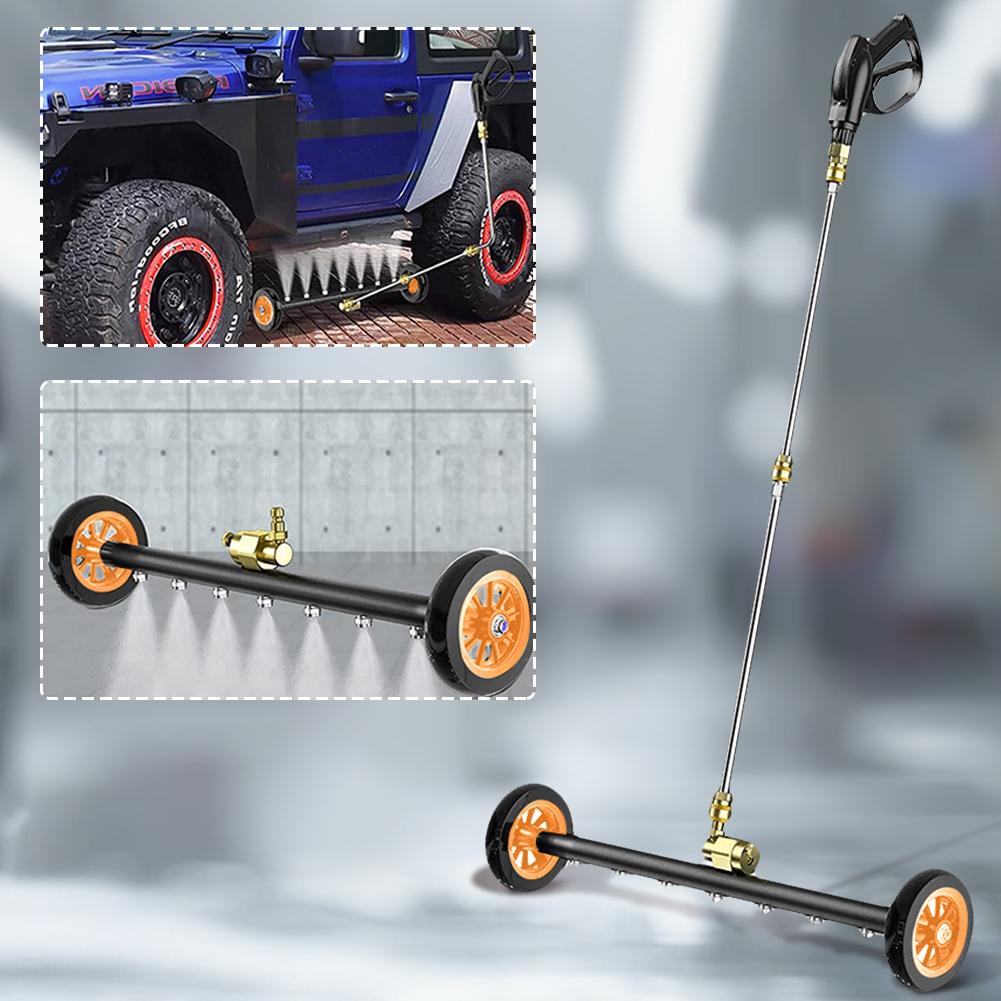 4000 PSI High-Pressure Water Broom 22 Inch 1/4 Quick Connector Water Broom Under Car Chassis Floor Wash Underbody Cleaning Tool
