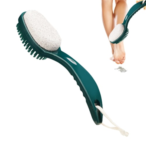 Jubepk Foot Scrubber Brush, 2-in-1 Foot Pumice Stone | Multifunctional 2-in-1 Foot Care Tool | Foot-Gentle Pumice Stone, Comfortable Bathroom Accessor