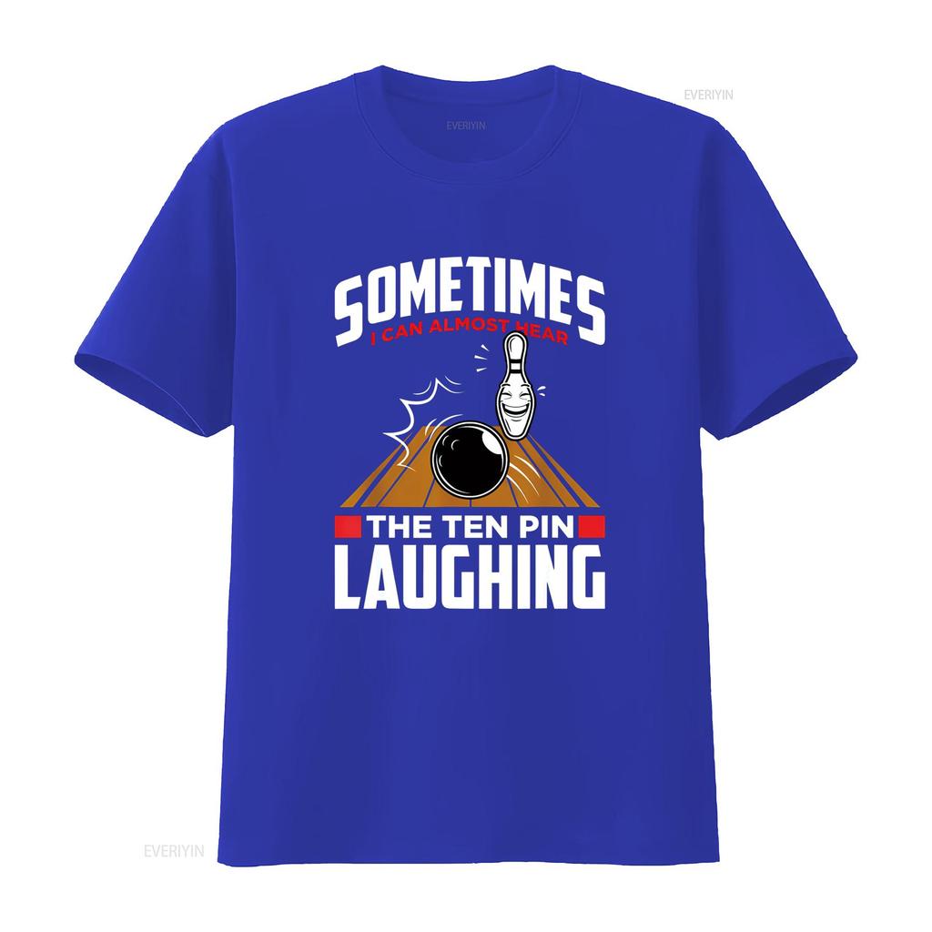 Hear The Ten Pin Laughing Funny Bowler Bowling T Shirt vintage Washed Unisex Soft Stylish Versatile Top For Everyday Wear