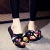 Slippers with Height 3cm Women's Summer Fashion Beach Slippers with Bow