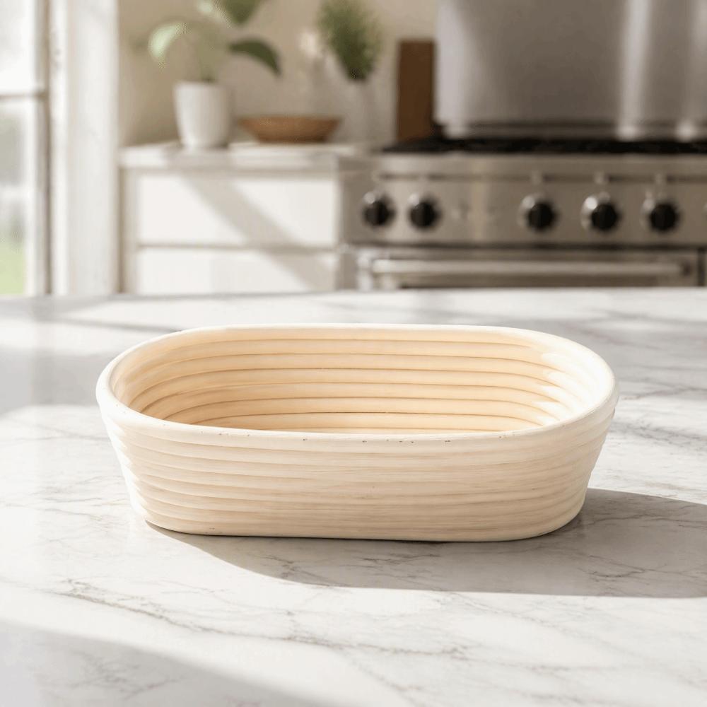 Food Grade PP Bread Proofing Basket Oval Shape Dough Rising Bowl Bread Baking Tool  Home Baking
