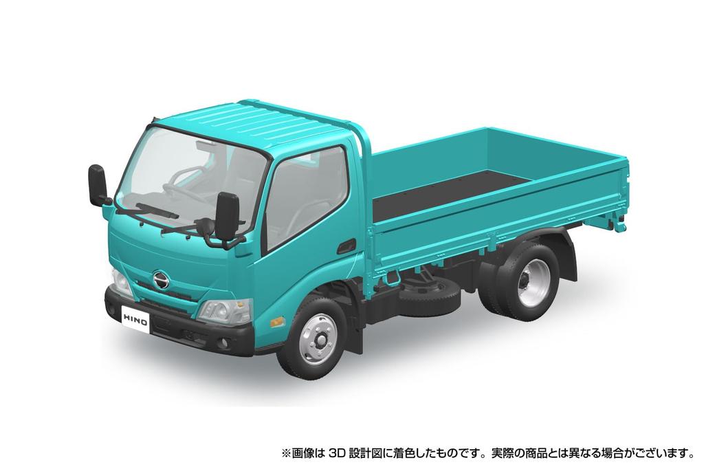Aoshima Bunka Kyozai Rakupla Snap Kit Hino Dutro Бортовой весовой пластмассовый набор для сборки (АОСИМА) нет. 23-TE (бирюзовый) 1/32 Предварительно окрашенный