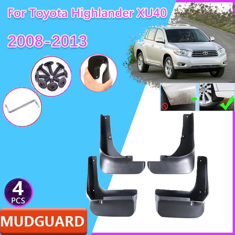 Автомобильные крылья для Toyota Highlander XU40 Kluger 2008~2013 Брызговики Защитные щитки для задних колес Защитные фартуки Внешние аксессуары