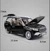 1:24-масштабная металлическая модель автомобиля GLS600, модели автомобилей из литого сплава, 6 дверей можно открыть с помощью звуковых и световых игрушек для детского орнамента