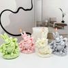 Easter Egg Rabbit Silicone Candle Mold Flower Bow Dress Bunny Soap Plaster Mould Animal Home Decor DIY Gifts