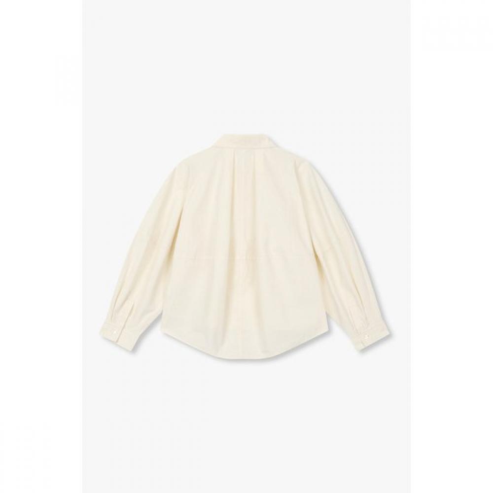 Studio Tomboy Cut Line Back Pleats Long Sleeve Shirt 9106321104ar