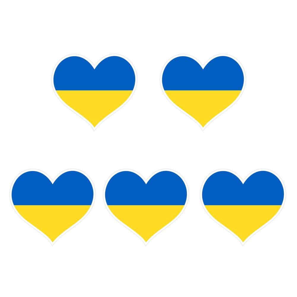 1/5/10 шт. в форме сердца украинский флаг наклейка на автомобиль смешная украина авто окно холодильник ноутбук наклейка аксессуары