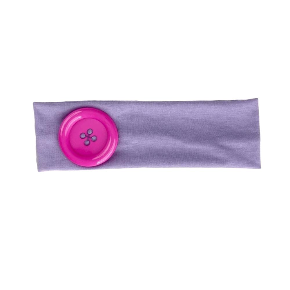 Dopamine Color Elastic Head Wrap Large Button Yoga Hairband Fashionable Polka Dot Headband Daily