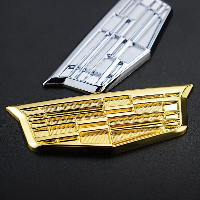 AABHP1 6.3cm 9.2cm Car Trunk Emblem Side Body Sticker for Metal Alloy C-Pillar Lable Window Badge Decoration Cadillac XT5 ATSL XTS SRX