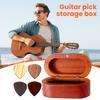 Набор держателей для медиаторов с 4-мя медиаторами, деревянный органайзер для медиаторов для акустической электрогитары, укулеле, мини-коробка для хранения ювелирных изделий