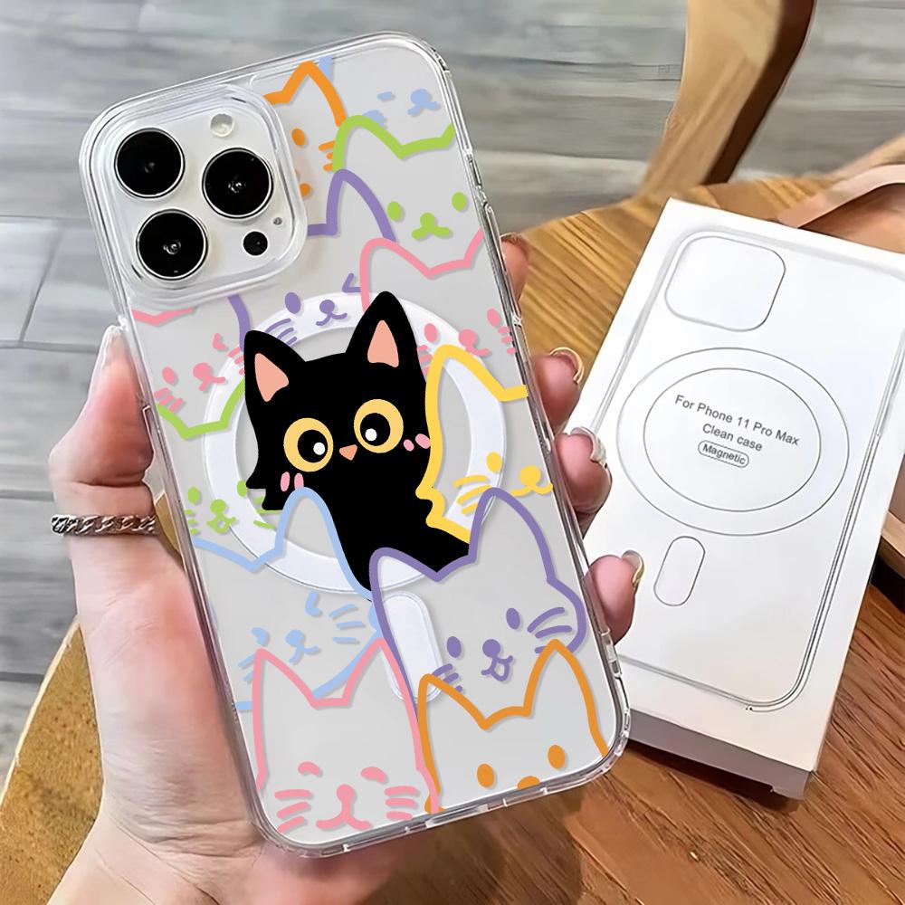 Магнитный чехол для телефона для iPhone 11 12 13 iPhone 13 14 15 Pro 15 16 Pro Max Samsung A15 A16 A25 A26 A55 A56 S25 S24 S22 S23 Ultra S25 Edge