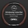 Car Carbon fiber Suede Leather Steering Wheel Cover For Opel OPCline ASTRA CORSA INSIGNIA MOKKA VECTRA GTC Tigra Accessories NE9