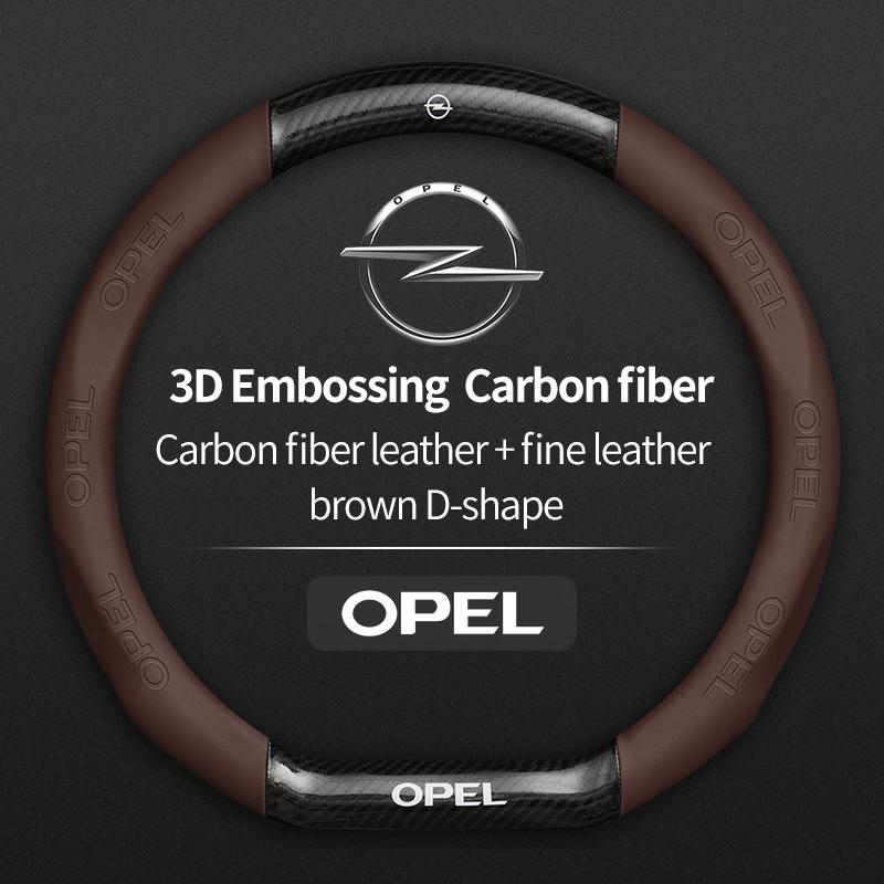 Car Carbon fiber Suede Leather Steering Wheel Cover For Opel OPCline ASTRA CORSA INSIGNIA MOKKA VECTRA GTC Tigra Accessories NE9