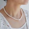 Women's Necklace Natural Round Freshwater Pearl Choker Large Pearl Pendant Necklace Designer Simple Jewelry Free Shipping