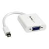 Mini DisplayPort To VGA Adapter / Converter - Mini DP To VGA Video Converter - M/F - 1920 X 1200 - White - MDP2VGAW