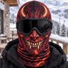 3D Printed Skull Demon Print Funny Ski Mask Full Coverage Novelty Headwear  Outdoor/Cycling/Pranks
