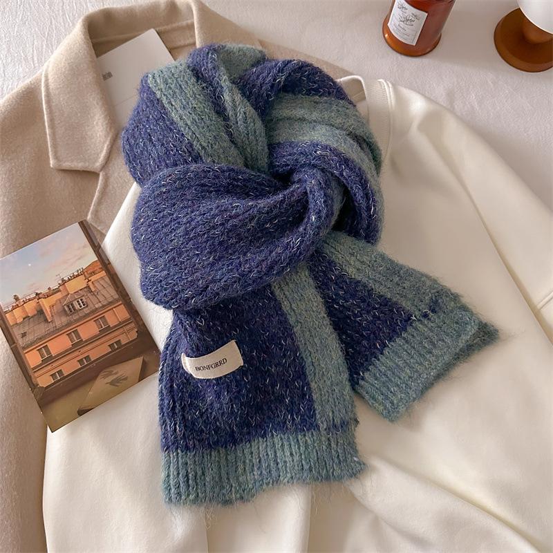 Beige Scarf Autumn and Winter Women's Plush Atmosphere Shawl with Dual-purpose Warm Neck Protection