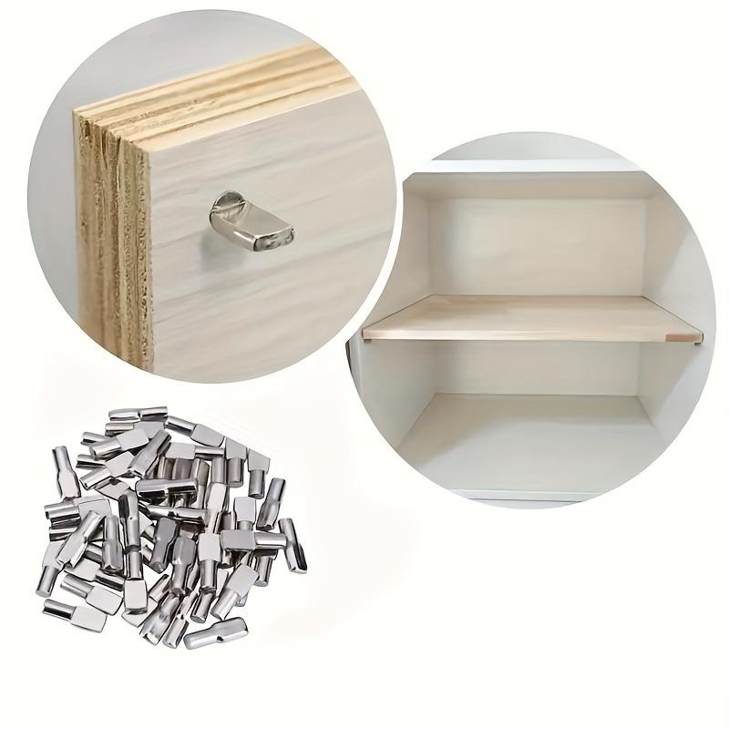 20/50 шт. Полочные штифты, 5 мм, ложкообразной формы, никелированные, опорные штифты для полок, штифты для книжной полки