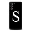 Чехол для телефона с инициалами от A до Z для Samsung Galaxy S26 Ultra S25 Plus S24 FE S23 S22 5G S21 S20 Черный Мягкий
