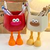 Yousheng Big Mouth Pen Holder Cartoon DIY Pencil Case Large Capacity Pen Container Students Plastic Fun Desktop Organizer