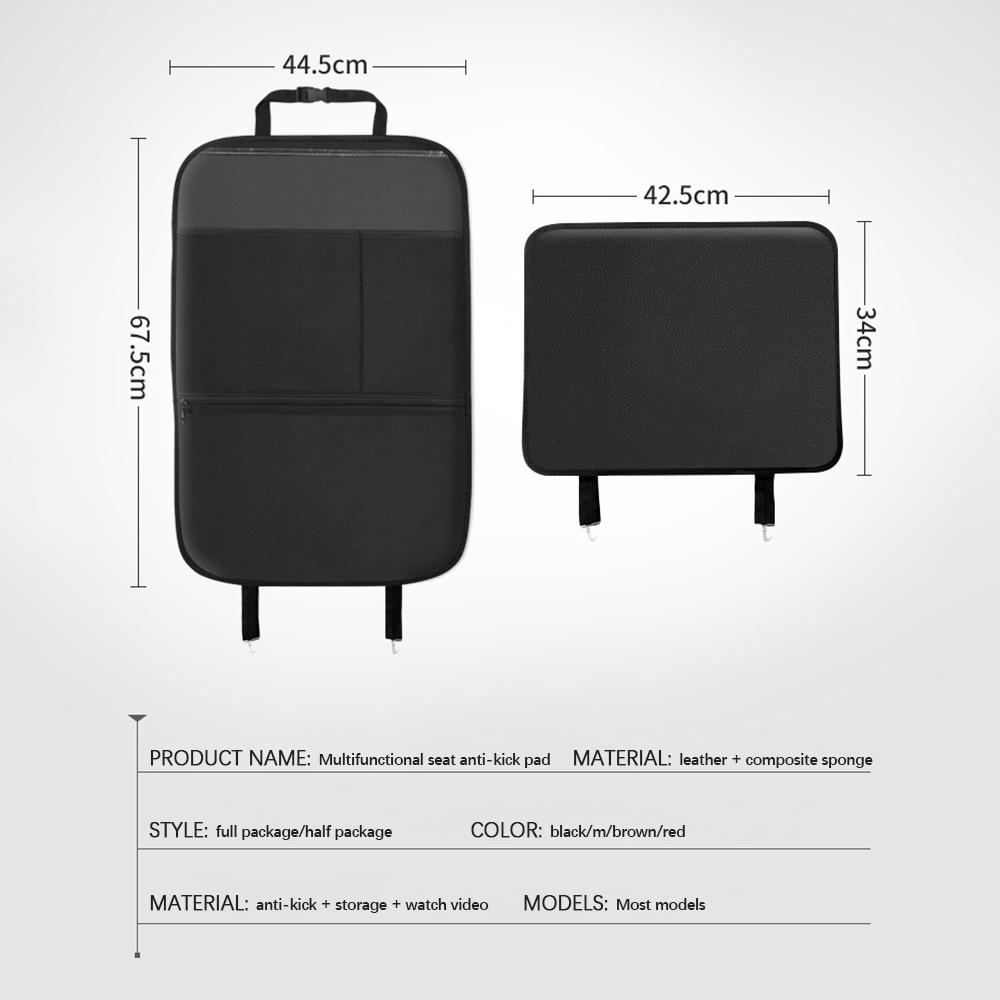 PU кожа противоударный коврик водонепроницаемый чехол для сиденья автомобиля протектор авто коврики против царапин для детей домашних животных с застежкой-молнией сумки для хранения