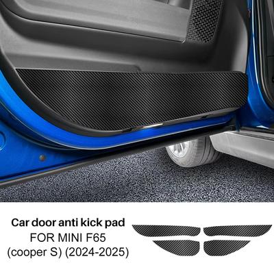 Накладки на двери автомобиля от пинков Для Mini Cooper S F65 2024 2025 Защитная накладка на панель двери Анти-пинок Анти-грязь Наклейка Искусственная кожа