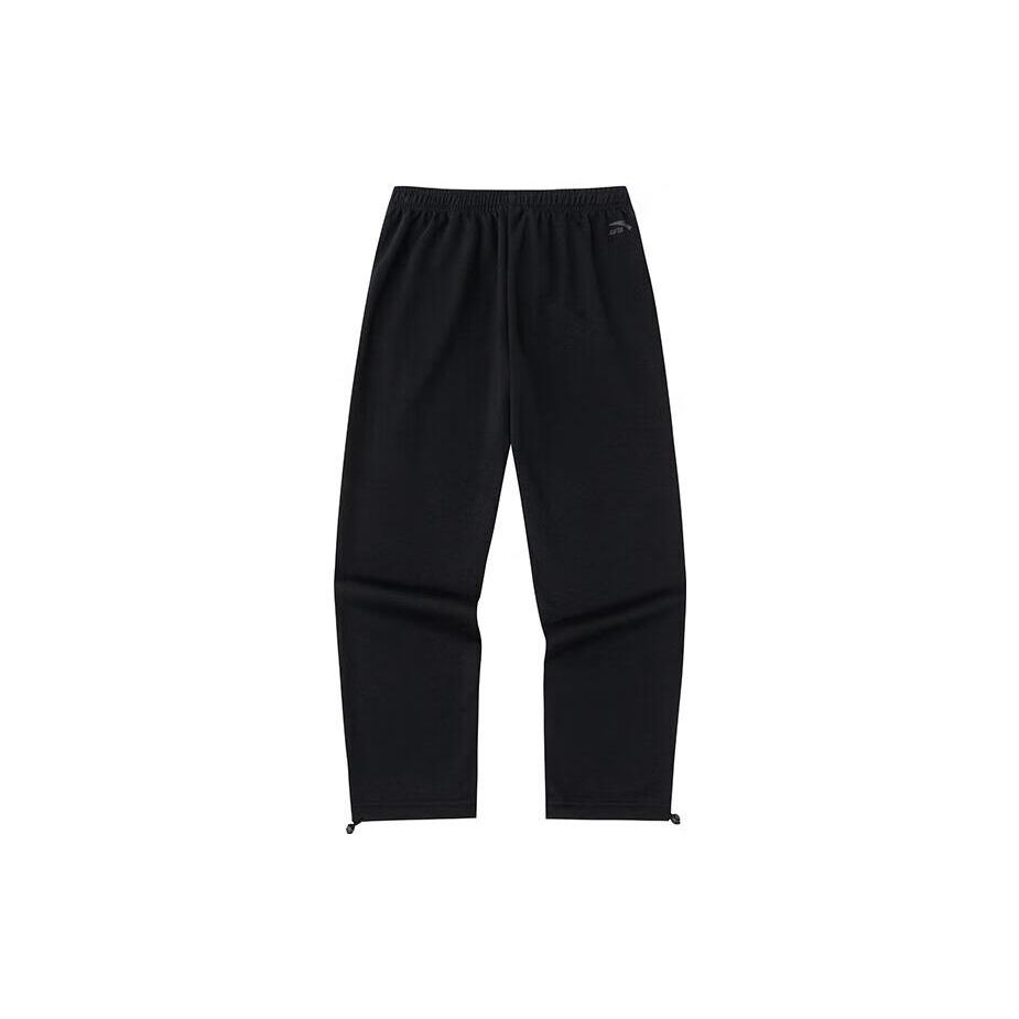 Anta Серия Lifestyle Флисовая подкладка Теплые Толстые Свободные Повседневные Вязаные Спортивные Штаны Женские штаны Черный 962348310-4