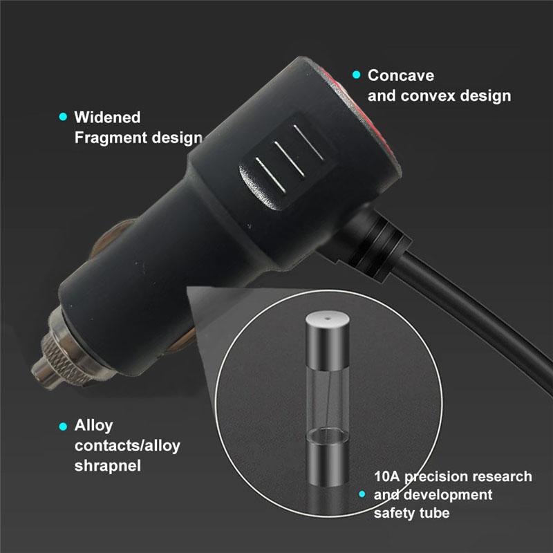 Автомобильные зарядные устройства с двумя портами USB, 3-канальный автомобильный прикуриватель, разветвитель 120 Вт, 12 В, 24 В, автомобильное зарядное устройство, адаптер для iPhone, GPS, видеорегистратор