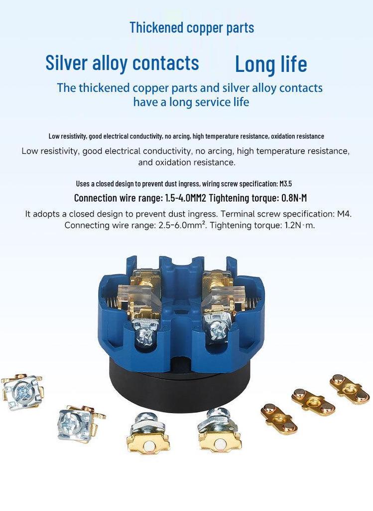 Zhuochao SZW26-25/D202.2 Universal Rotary Switch, 3-Speed, 2-Section, Two-Open One-Close, 102 Panel