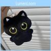 Cute Black Cat Plush Doll Keychain For Girls Gift With Soft Pp Cotton Material