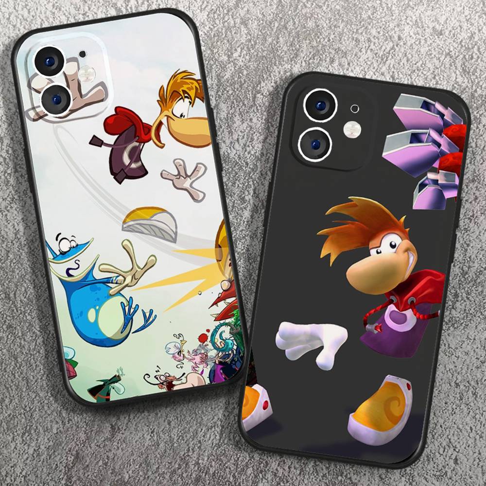Anime R-Rayman Legends Phone Case For IPhone 17 Air 16 15 14 13 Pro Max 11 12 Black Silicone Cover