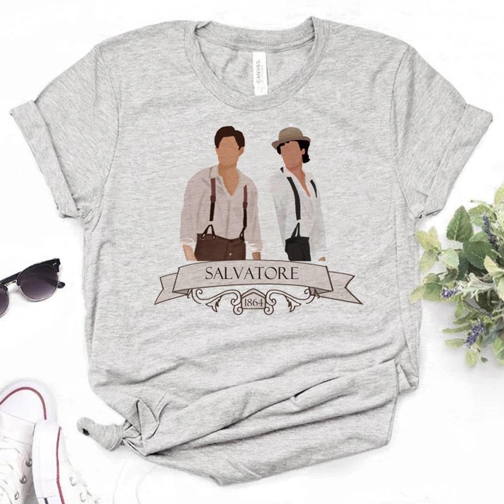 The Vampire Diaries Top Women Streetwear Japanese Summer T-shirts Female Funny Graphic Clothing