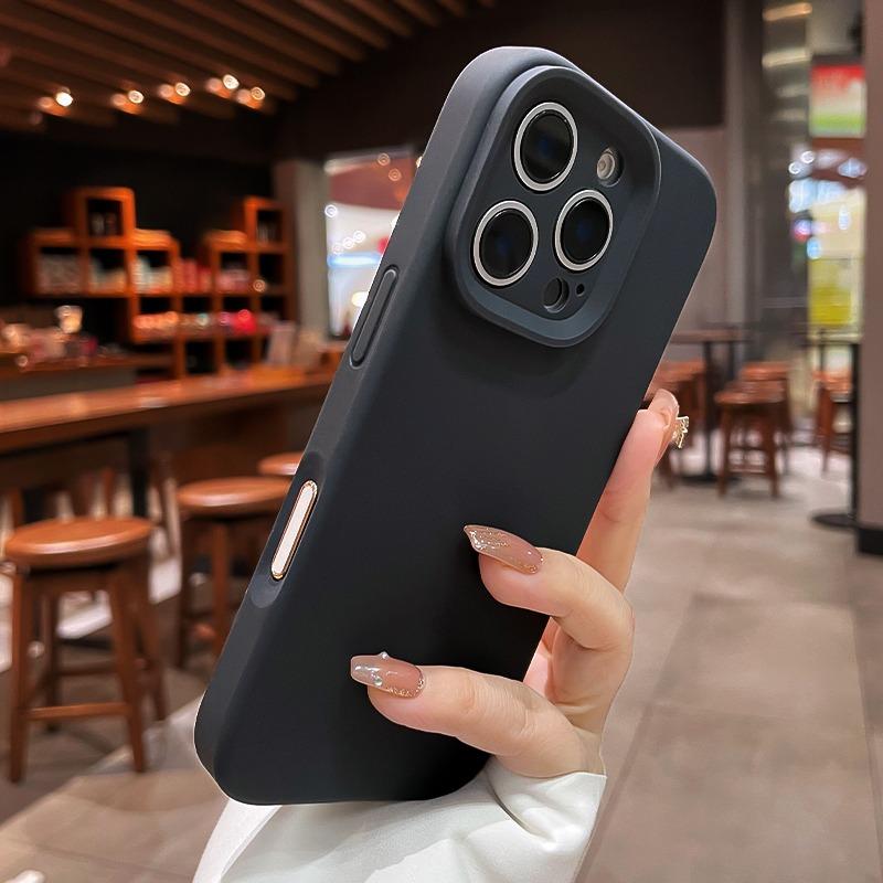Luxury Liquid Silicone Case for iPhone 17 16 Pro Max Plus Soft Cover for iPhone 11 12 13 14 15 17 Air With Camera Control Button